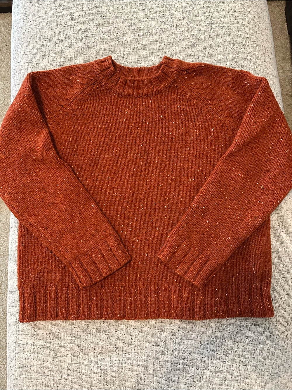 Abercrombie & Fitch Rust Speckle Crewneck Sweater - Women